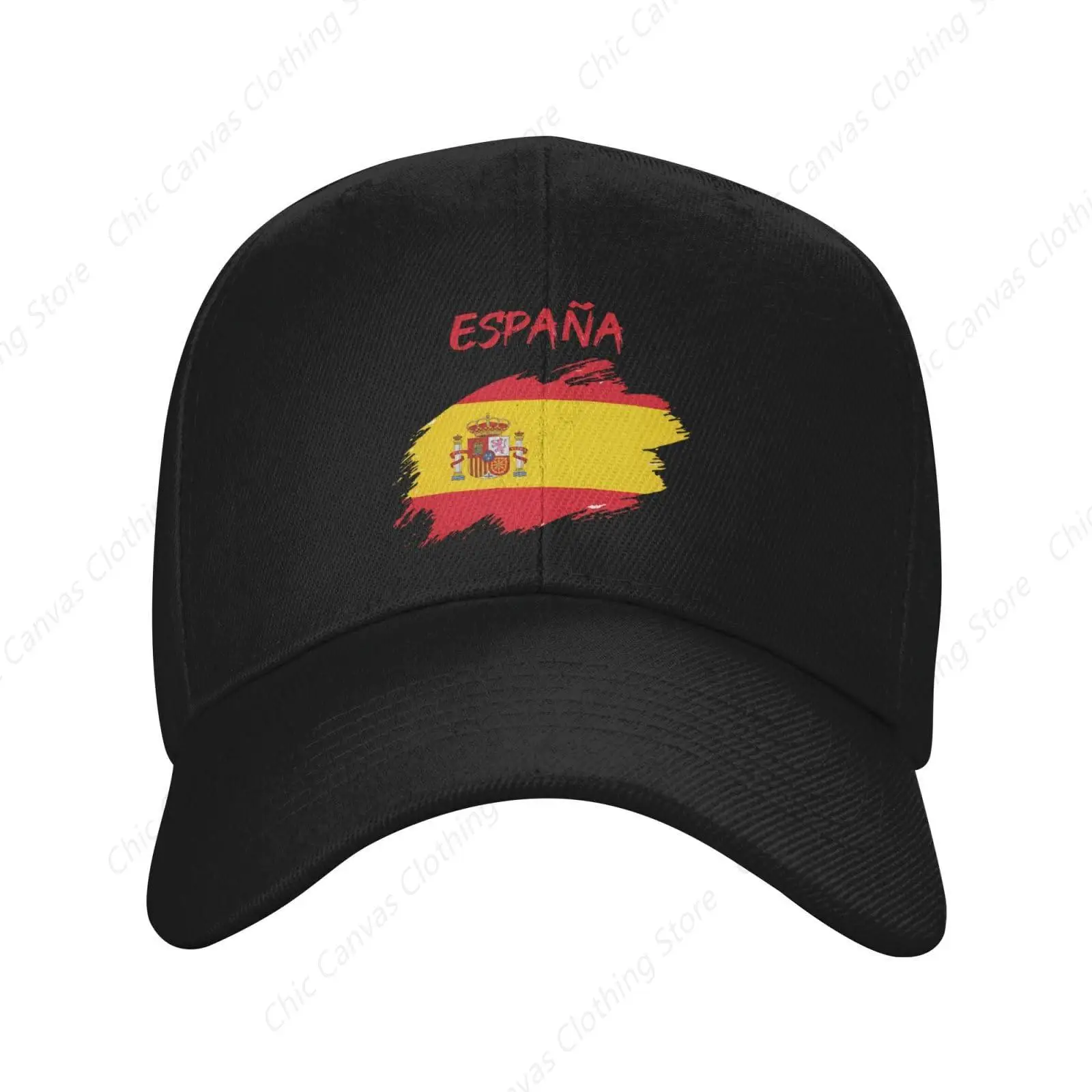 

Spanish Flag Print Spanish Baseball Cap Men's And Women's Golf Dad Cap Truck Driver Duckbill Cap