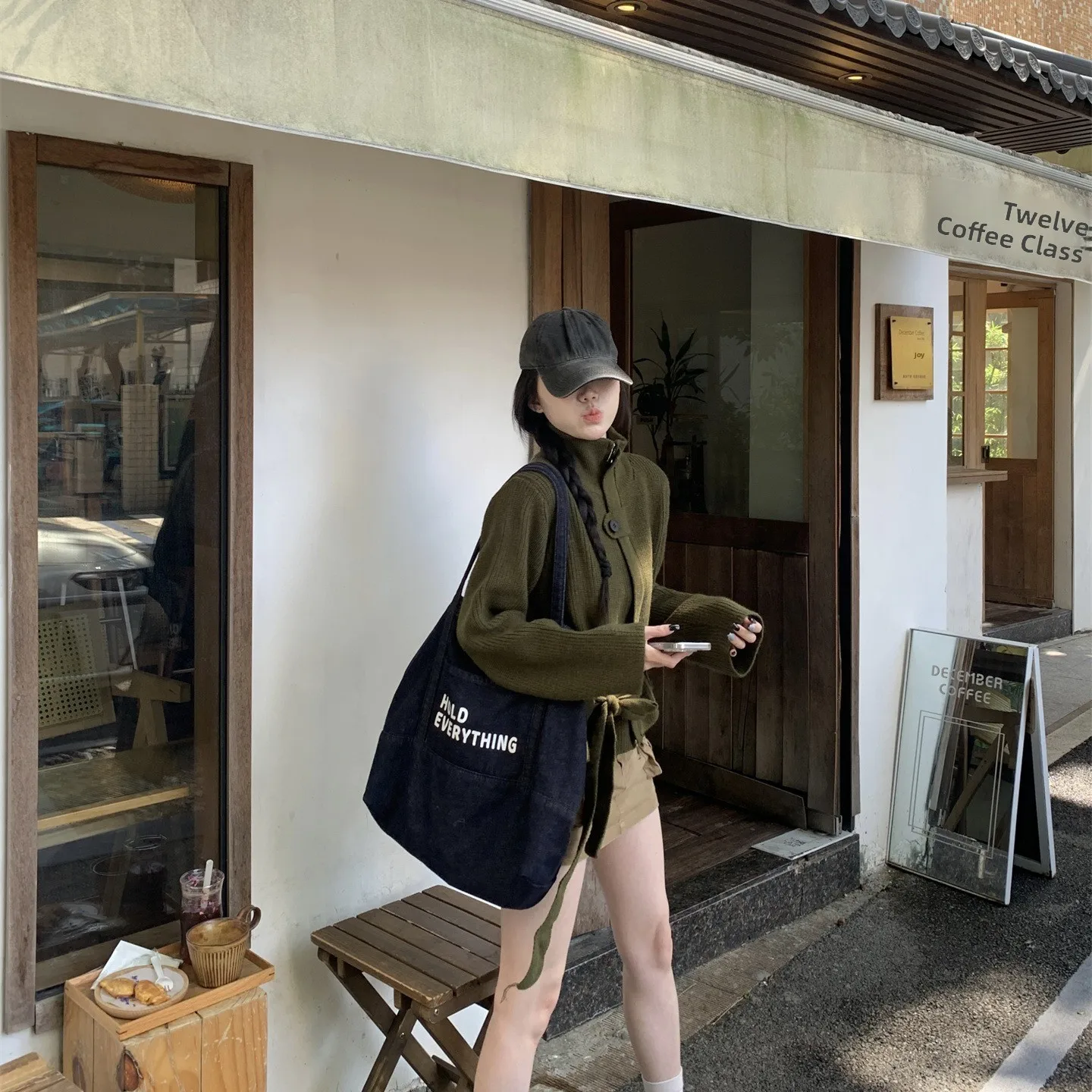 

Retro Stand Collar Long Sve Sweater Belt Design Ele Autumn Winter New Sle Slimming Open Cardigan Women's Faion