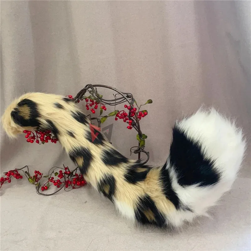 CyNew 수제 할로윈 팬더타이거 귀 머리띠 헤드웨어 꼬리 선택 가능 코스튬 액세서리 맞춤 제작