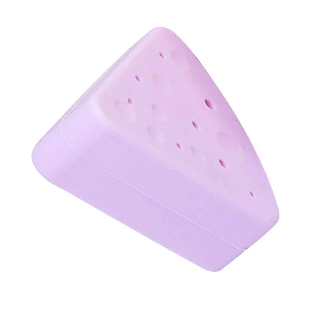 

Delicate Powder Puff Box Triangular Makeup Sponge Holder Small Compact Organizer Travel Portable Ventilated Dustproof Silicone