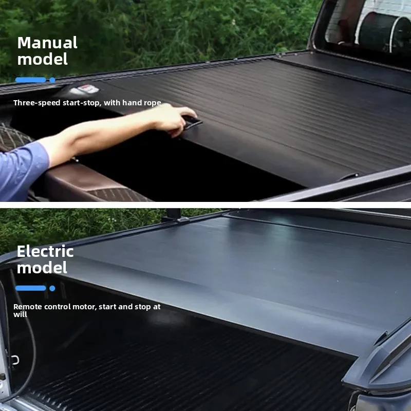 Electric Retractable Tonneau Trucks Heavy Duty Aluminum Hard Rolling Bed Cover Accessories Waterproof Secure Dustproof
