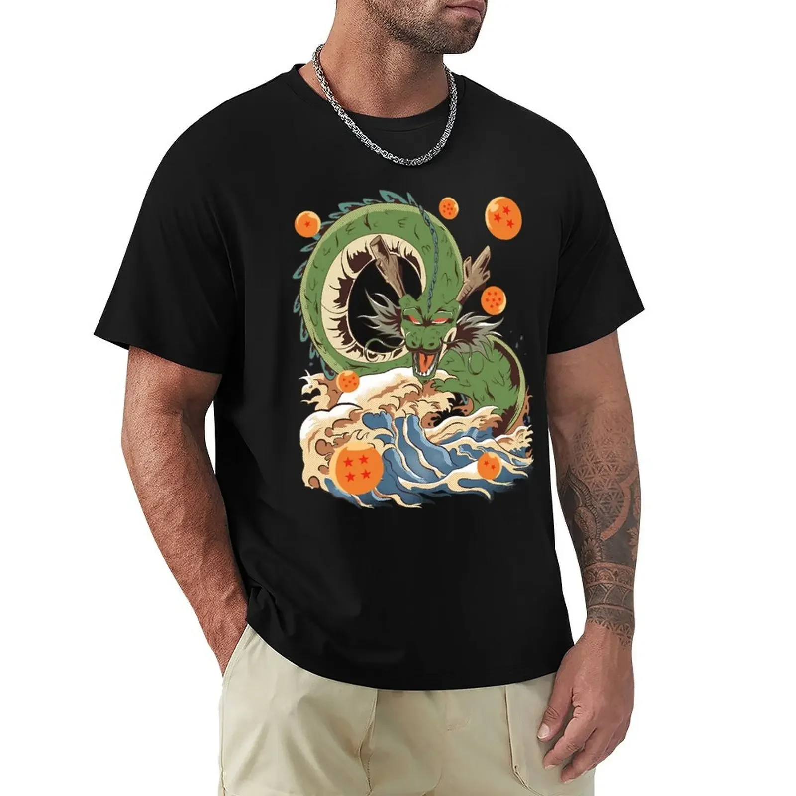 Shenron Ball T-Shirt oversizeds heavyweights aesthetic clothes mens graphic t-shirts funny