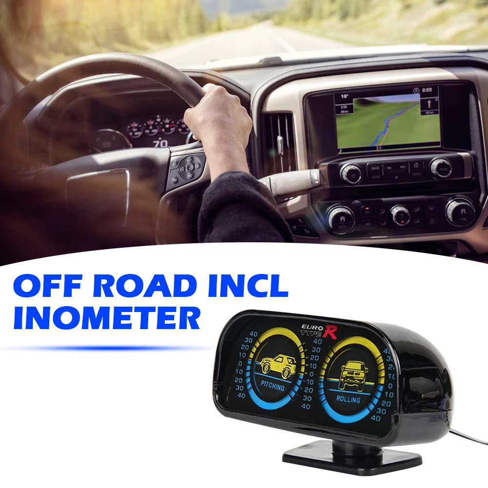 

Car Angle Tilt Inclinometer For Off Road 4x4 Vehicle Universal Compass Balance Level Slope Meter Gauge Auto Off Road Accessories