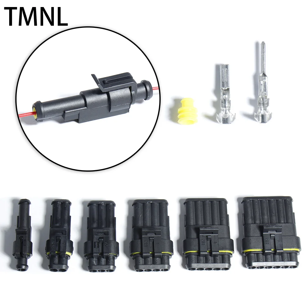 

1/2/3/4/5/6Pin Electrical cable Waterproof Seal Auto Wire Car Connector Automotive Plug Terminals Car Harness Sealed Male Female