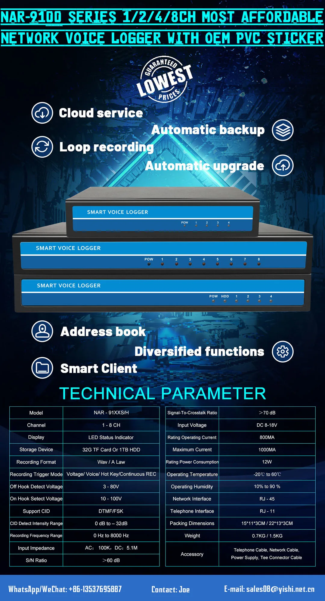 HDD Telephone Recording System: 4-Line Standalone Recording with SDK & OEM PVC, Customized PSTN Phone Voice/Call Logger/Recorder