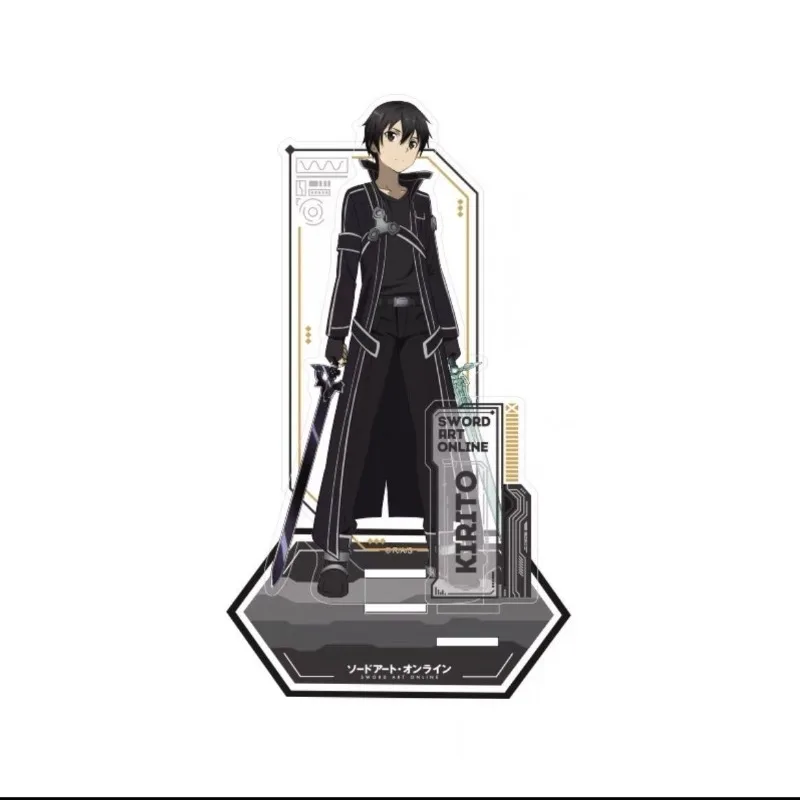Sword Art Online Kirito Asuna personaje de Anime dibujos animados soporte acrílico bidimensional figura de personalidad modelo adorno de mesa