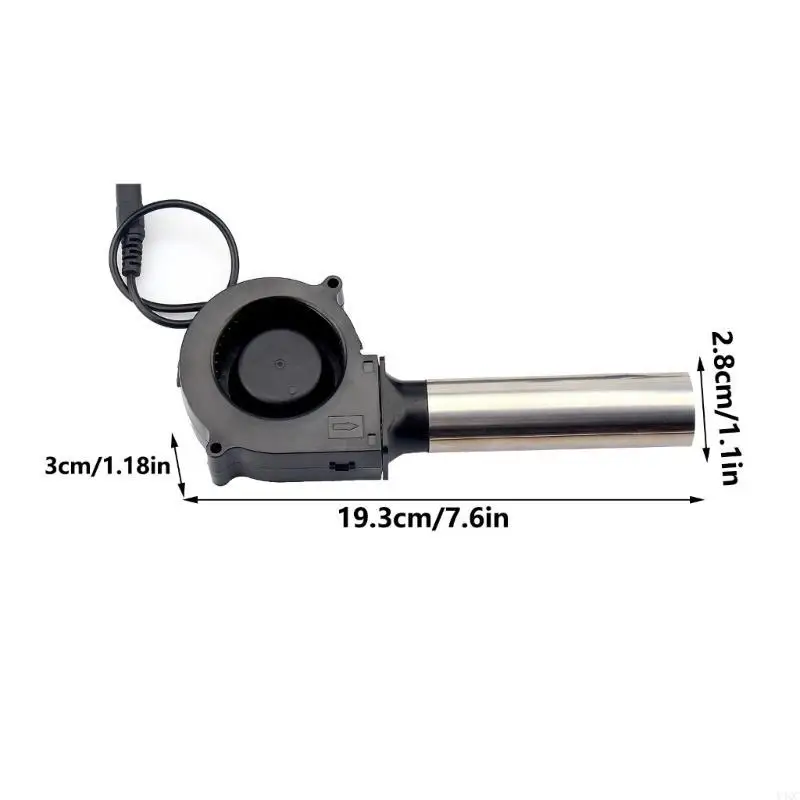100-240V Speed Regulating Blower 12V Grill Stove Outdoor Mobile Portable with Small Air Collecting Duct Blower Y4QC