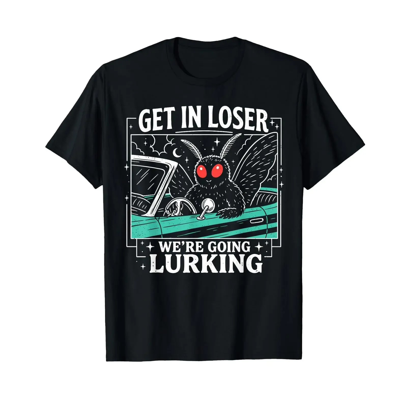 Get in Loser were Going Lurking Funny Cryptid Mothman Themes T Shirt vintage Washed fashion Versatile designer clothes