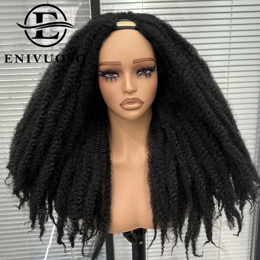 

Парики Marley Twist V Part для чернокожих женщин 24-дюймовые афро-кудрявые синтетические парики Натуральный черный бесклеевой готовый парик для женщин