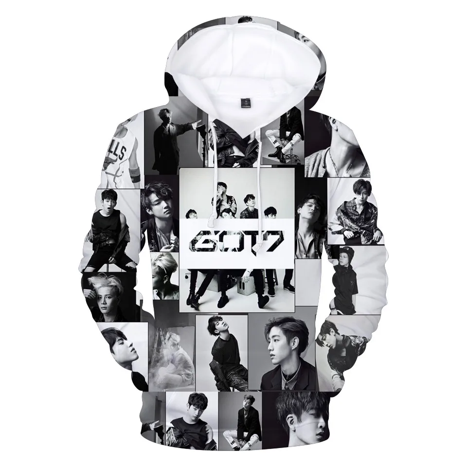 

KPOP GOT7 The Same Style 3D Hoodies Kids Men Women Fashion Long Sleeve Hoodie Sweatshirt Boys Girls Streetwear Jacket Clothes