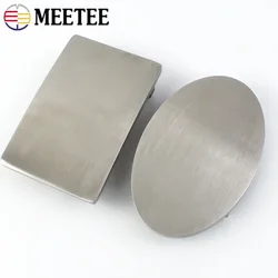 1Pc 35mm/40mm Stainless Steel Belt Buckles for Men Women Metal Waistband Head Smooth Plate Buckle Clasp DIY Hardware Accessories
