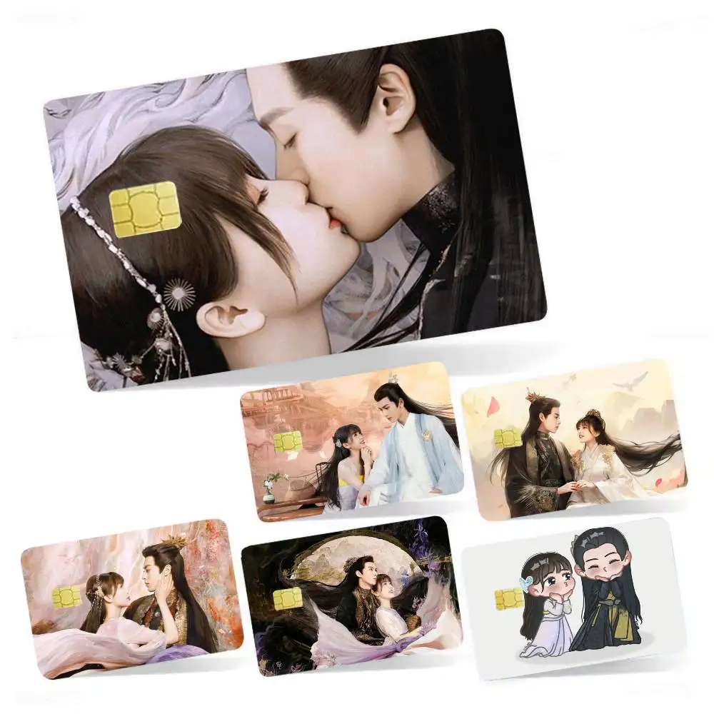 

L-Love Between Fairy and Devil 4pcs 1Set Card Stickers Small Waterproof Chip 4PCS Card Sticker Anti-Scratch