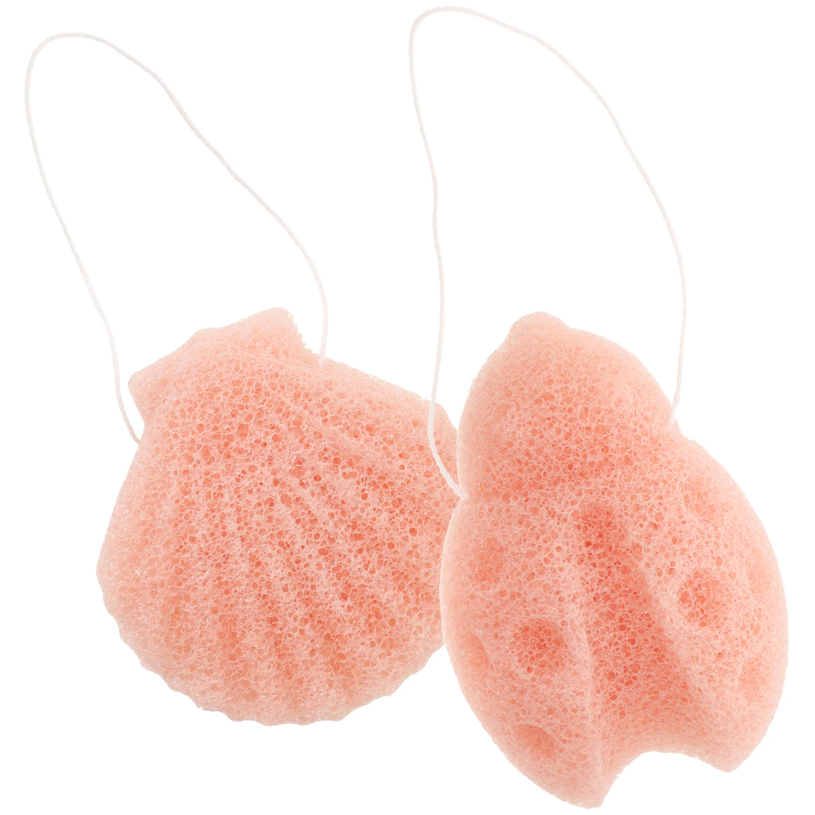 

2pcs Facial Sponges For Face Cleaning Gentle Exfoliating Wash Sponge Control Reusable Scrubber Portable
