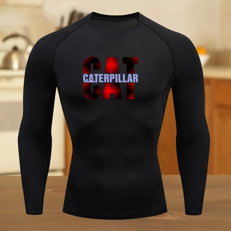 تي شيرت رجالي مضغوط للياقة البدنية والجري والرياضة سريع الجفاف وجيد التهوية وأكمام قصيرة من القماش القابل للتمدد للتدريبات الصيفية