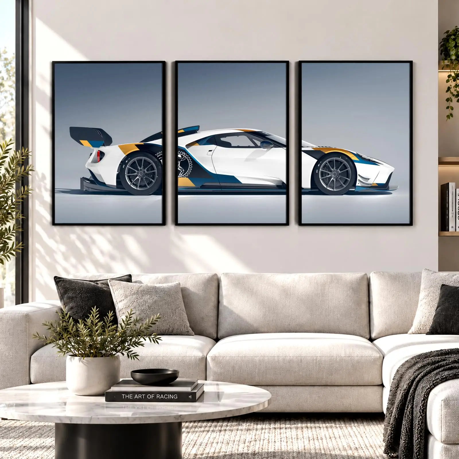M-MK2 Classic Coupe Painting Calligraphy Wall Art Canvas Poster Collection Prints for Bedroom Living Room Home Decoration Gift