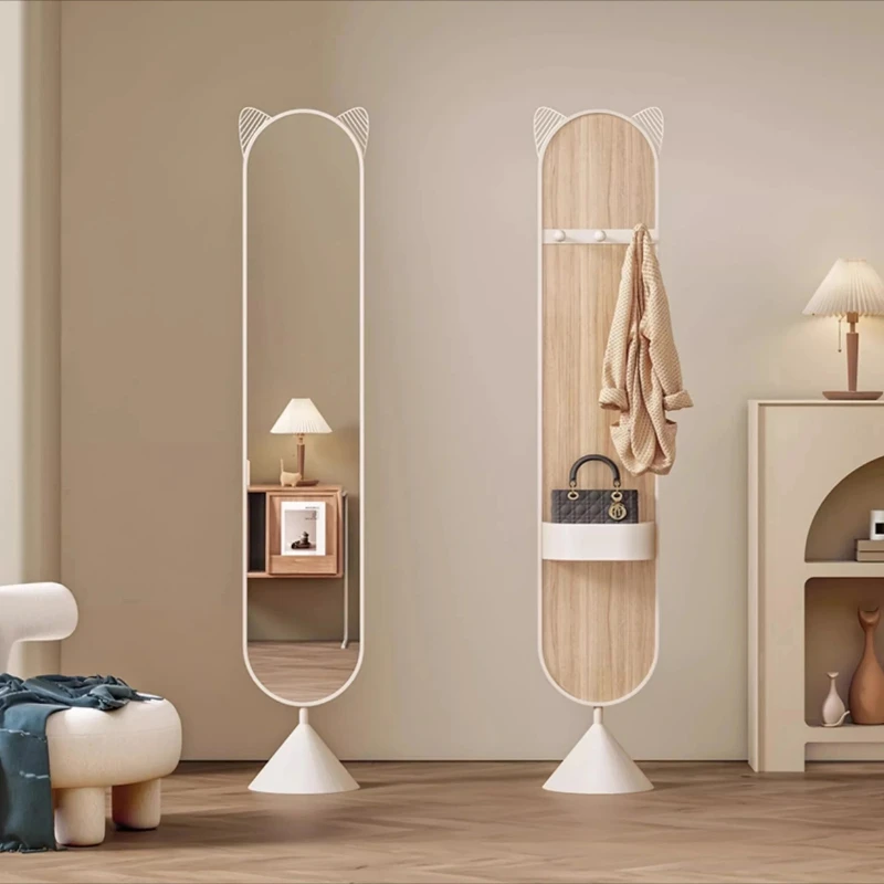 

Напольное зеркало вращающееся, в стиле кремового цвета, для дома, спальни, гостиной, в стиле легкой роскоши