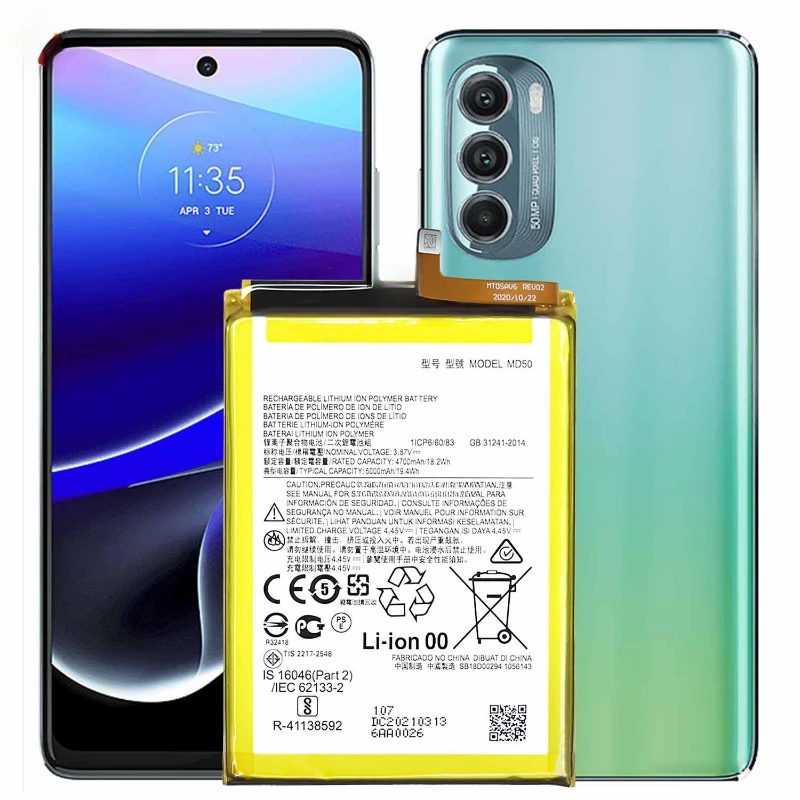 Brand New MD50 5000mAh Mobile Phone Battery For  Motorola MOTO G Stylus 5G 2021/XT2131/G Stylus 2022  Phone Batteries+Tools