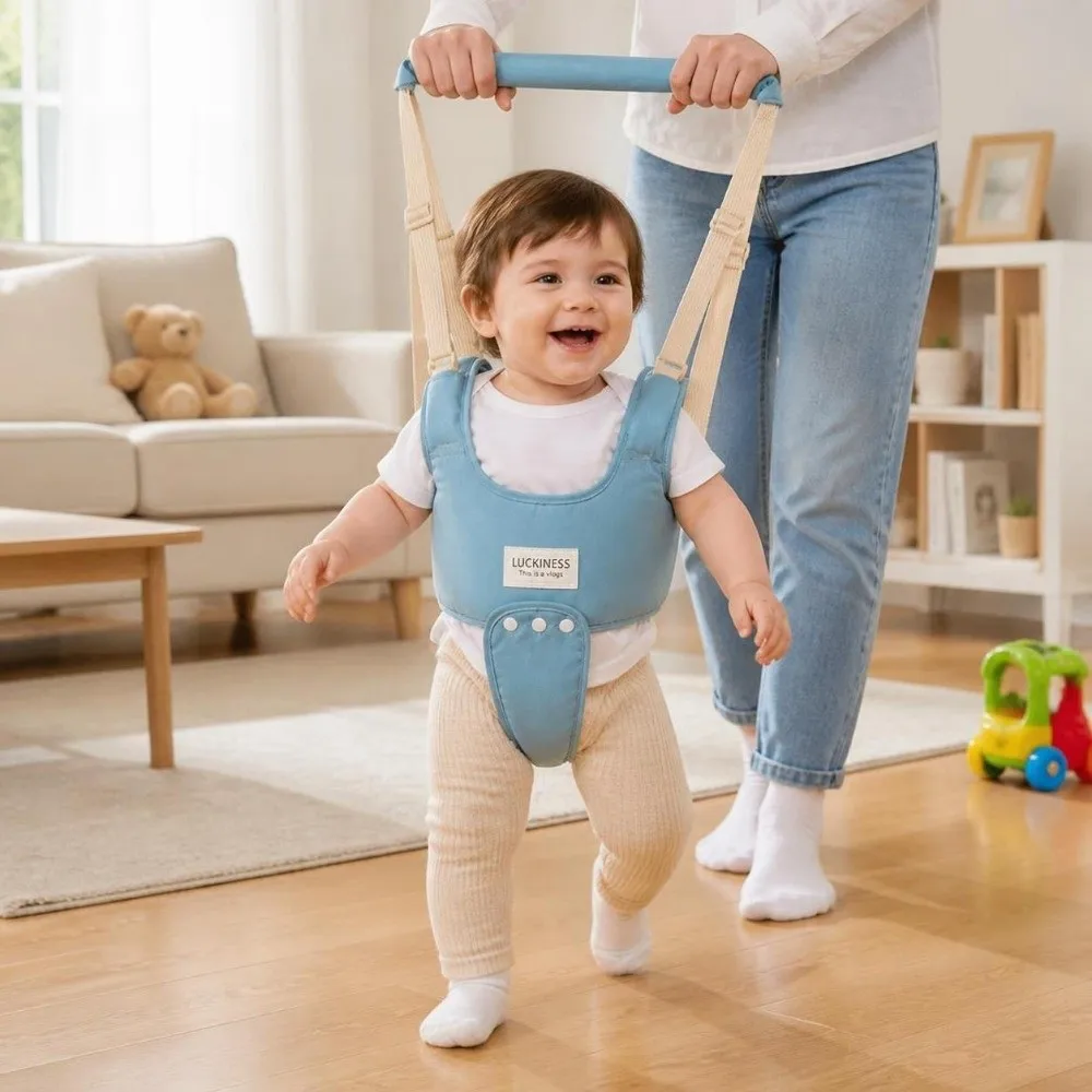 Adjustable Baby Learning Walking Belt Handheld Anti-Fall Baby Walker Toddler Harness Dual-Use Removable Crotch Strap