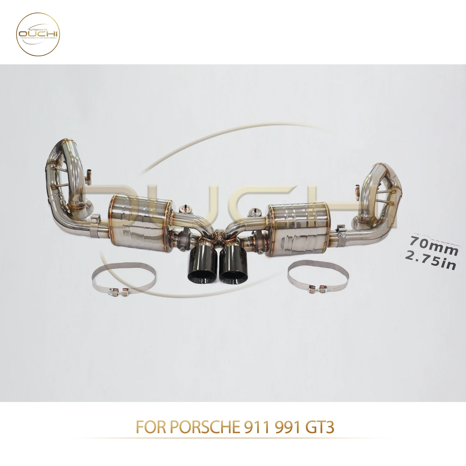 

OUCHI Factory Direct Sales for Porsche 911 992 GT3 SS304 Exhaust Dual-Drum With Pneumatic Valves Car Parts