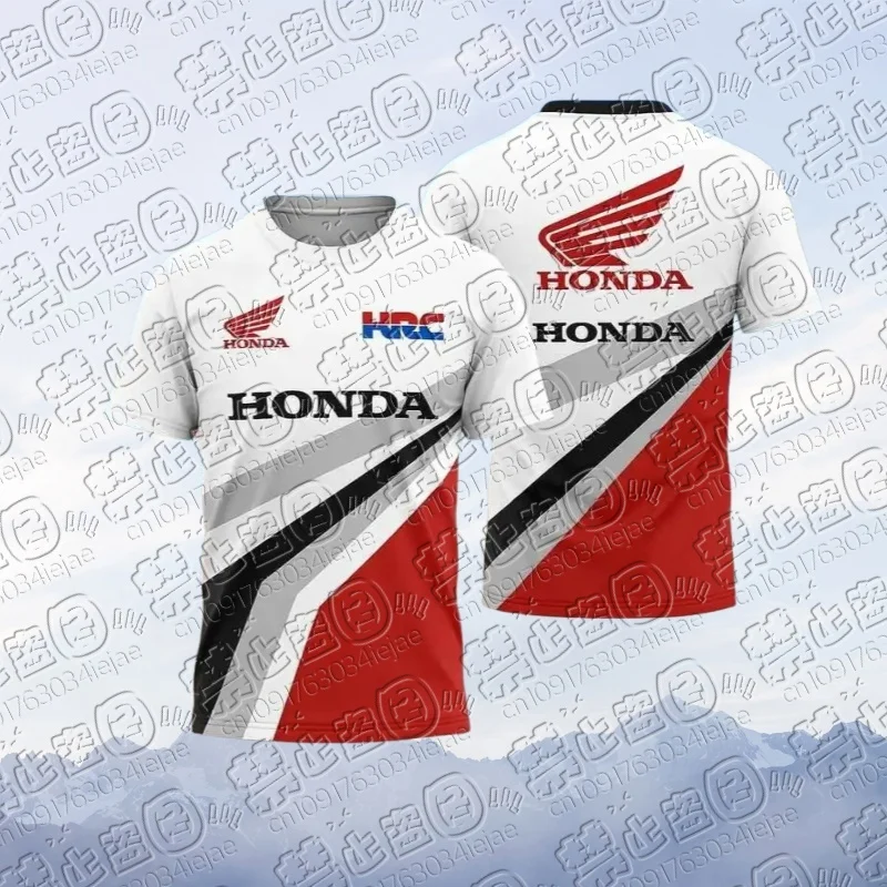 

Men's Summer Honda Short Sleeve T-Shirt Sports Motorcycle Racing Quick-Dry Jersey Car Brand Fashion Casual​
