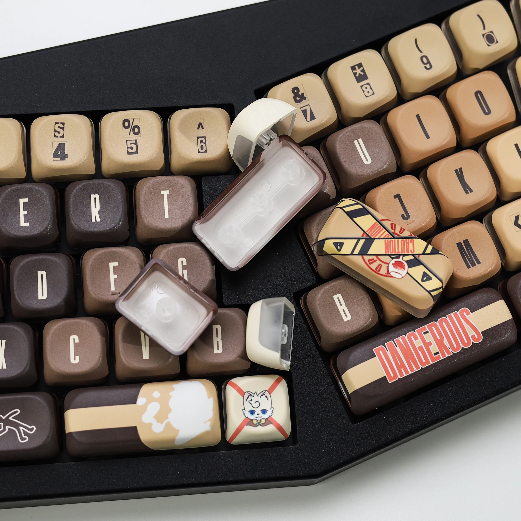 KBDiy 133 Keys Shine Through Keycaps Anime Cute PBT PC KOA Profile ISO ChronoWander Keycap Custom For Mechanical Keyboard Gaming