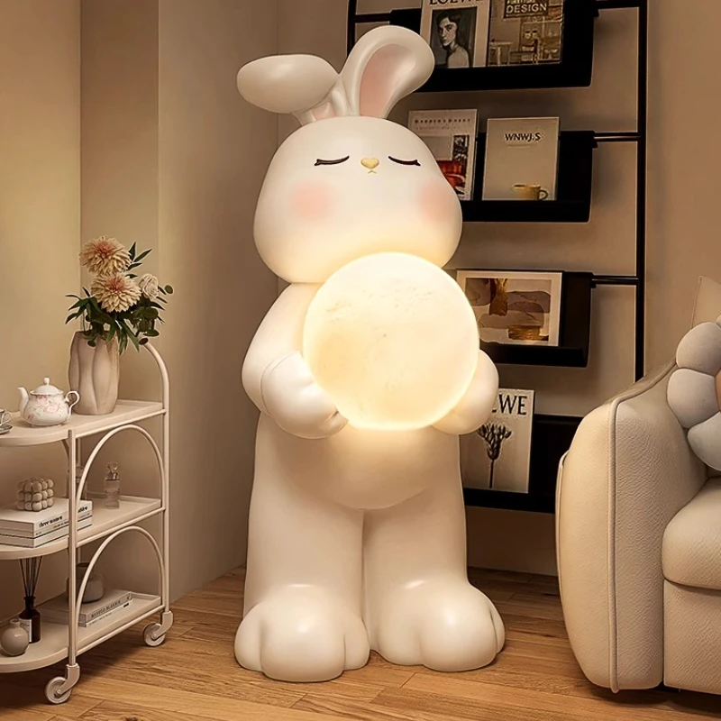 

Большой кролик торшеры творческая личность гостиная диваны угловые высококачественные атмосферные стоячие светильники орнамент для спальни
