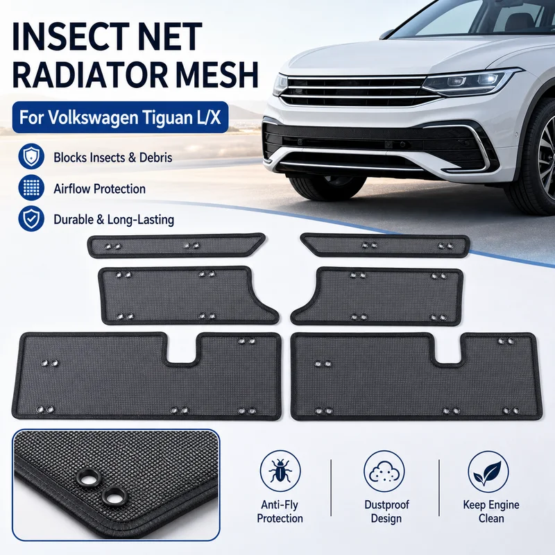 For Volkswagen Tiguan L/X Car Insect Net Radiator Protection Mesh Dustproof Net Anti-Fly Dust Cotton Debris Net