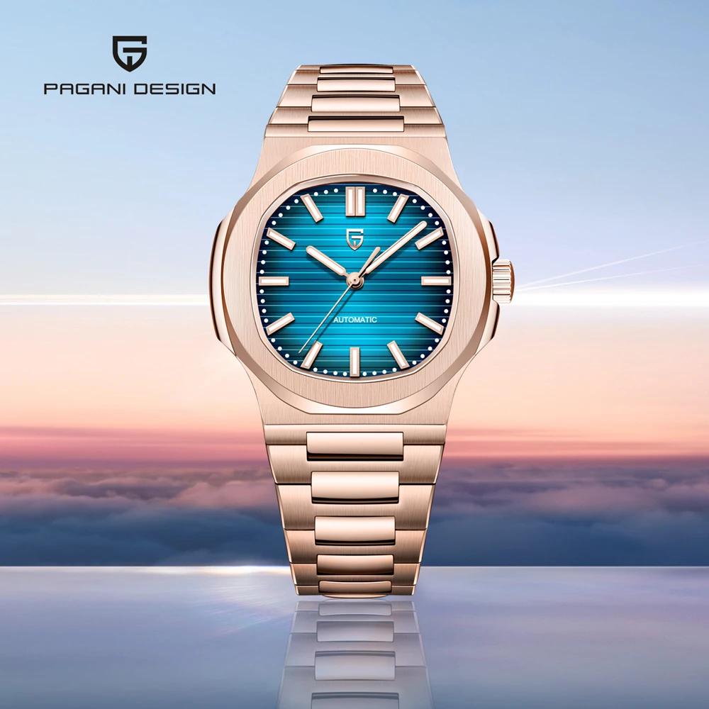 

2025 New PAGANI DESIGN 40MM Rose Gold Mens Watches Automatic Watch For Man Mechanical Wristwatch AR Sapphire Waterproof Luminous