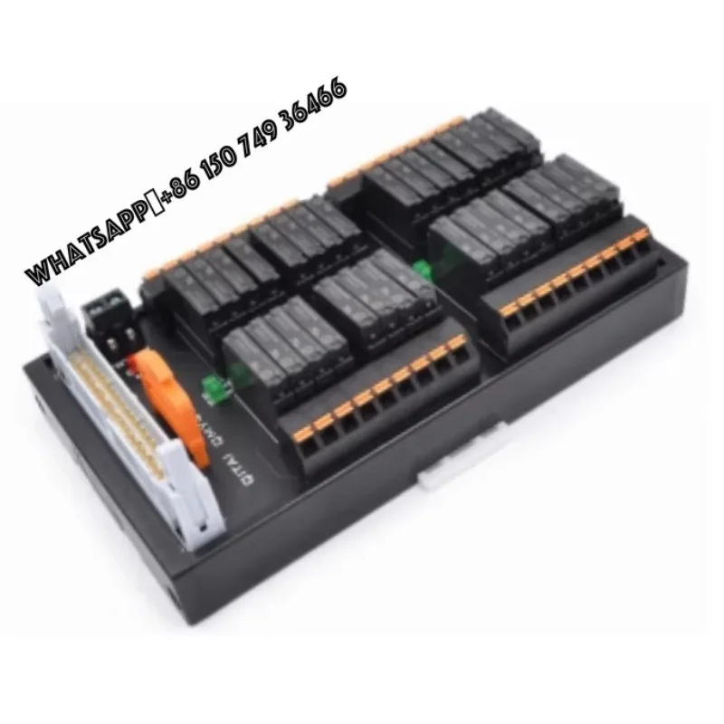 QMY417SL 32 Channel PLC MIL Connector NPN/PNP 24V Control Electromagnetic Terminal Relay Module 5A 250V Din Rail Mount with LED