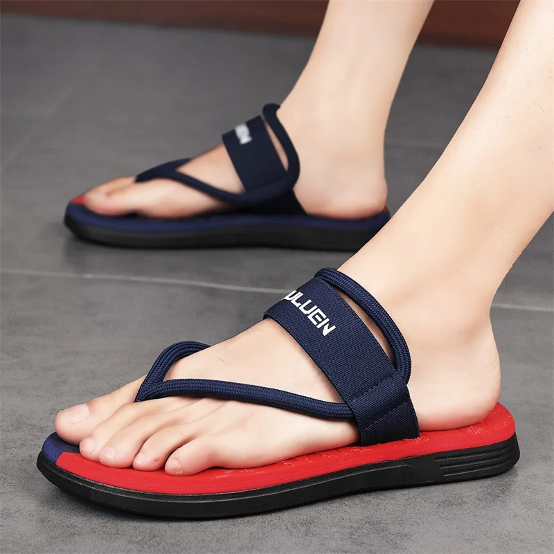 

2026 New Summer Men's Flip-Flops: Non-Slip Sole, Comfortable Beach Sandals, Lightweight Outdoor Casual Slippers Home Shoes