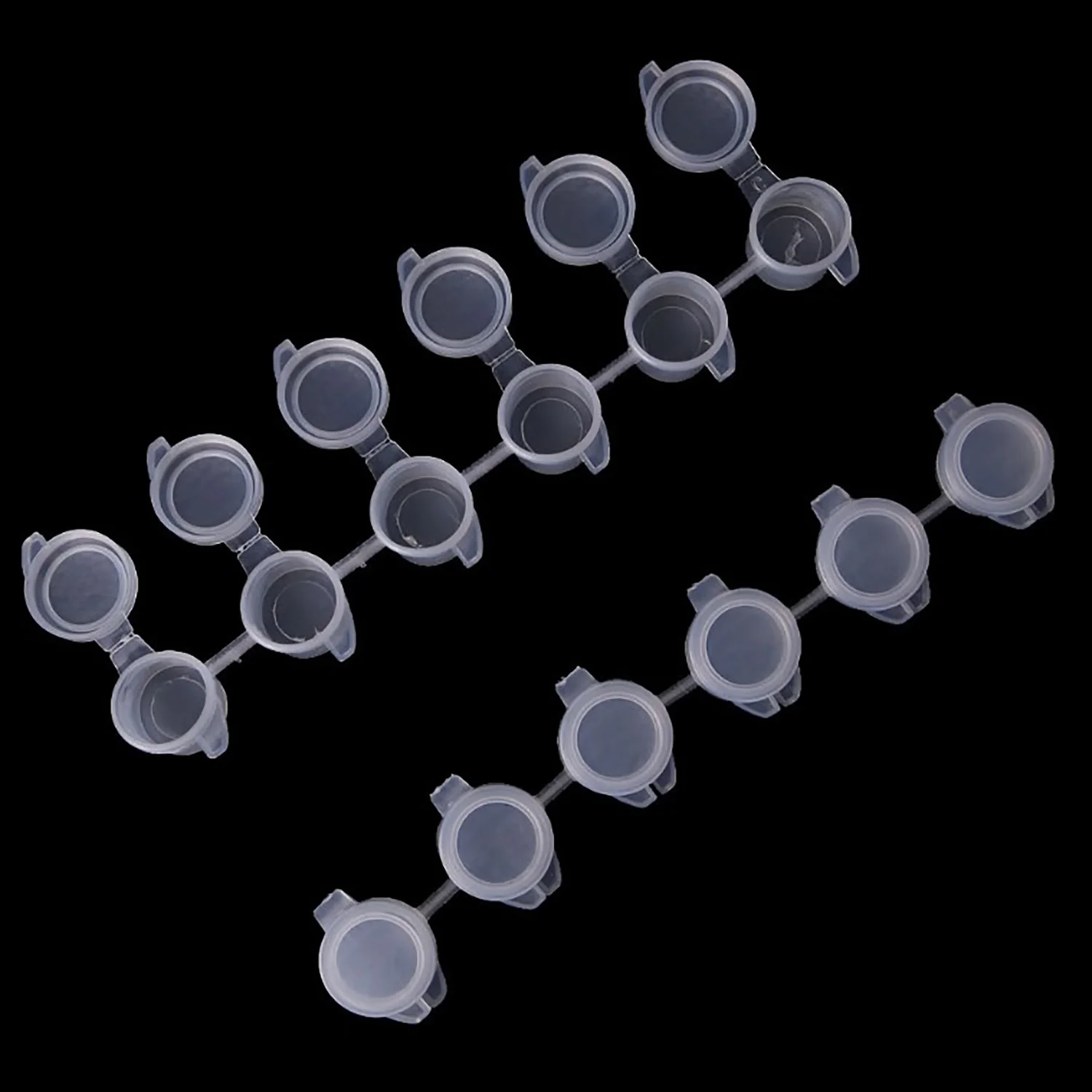 6 Pots Empty Paint Strip Mini Paint Box Pod Art Craft Plastic Storage Container Pigment Container Drawing Accessories