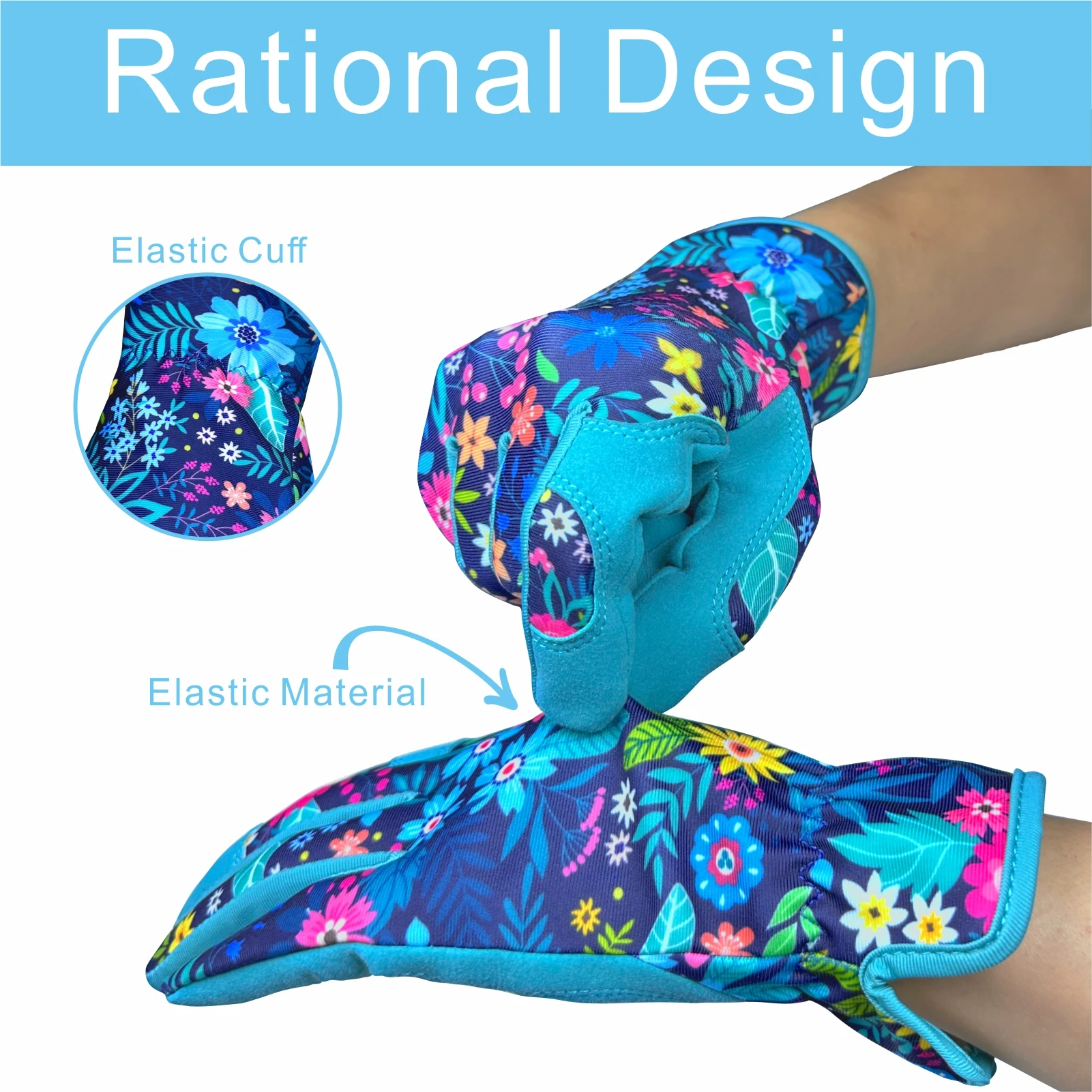 ถุงมือทําสวนสตรีคู่ ถุงมือดูแลสวนระบายอากาศสําหรับการขุด ปลูก กําจัดวัชพืช การตัดแต่งกิ่ง และการเพาะ