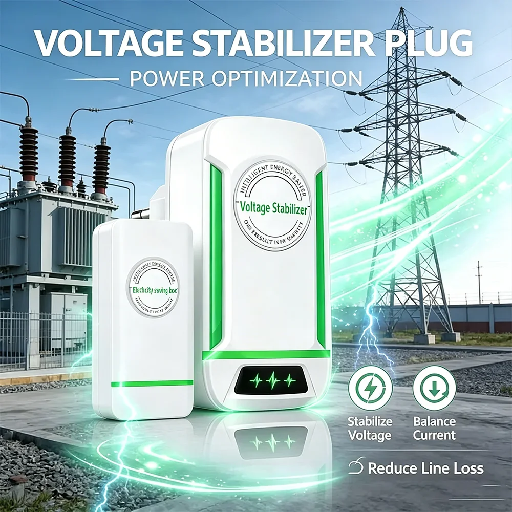 Voltage Stabilizer Plug For Home Power Optimization Device 90-250V Household Electrical Voltage Regulator EU/US/UK