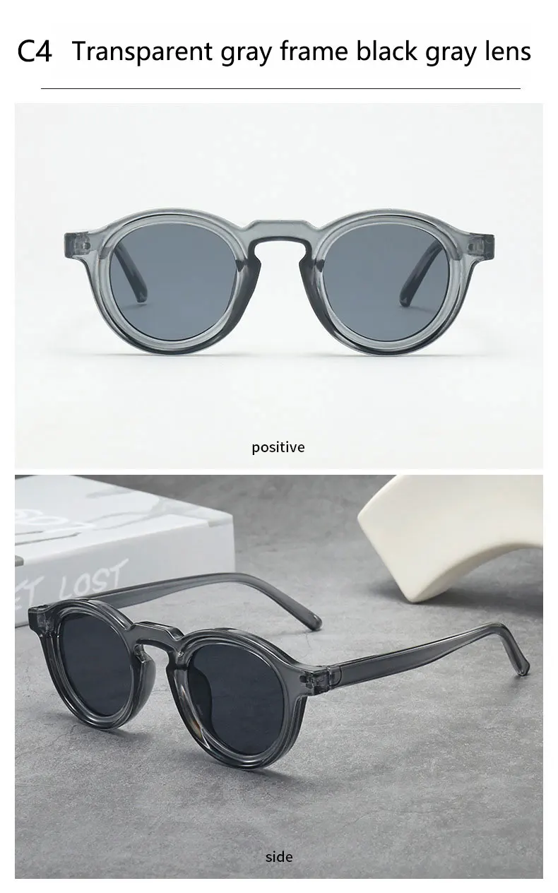 2025 Retro-Sonnenbrille mit dickem Rahmen, ovale Sonnenbrille für Herren, amerikanischer Stil, graue Brillen, Retro-Leopardenmuster-Brille, UV400-Rezept – Detail 13