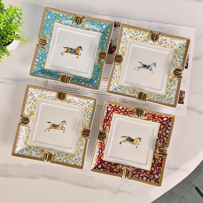 

Керамическая пепельница для сигар, роскошный современный дизайн, настольный орнамент, подарок для парня, поднос для хранения, органайзер