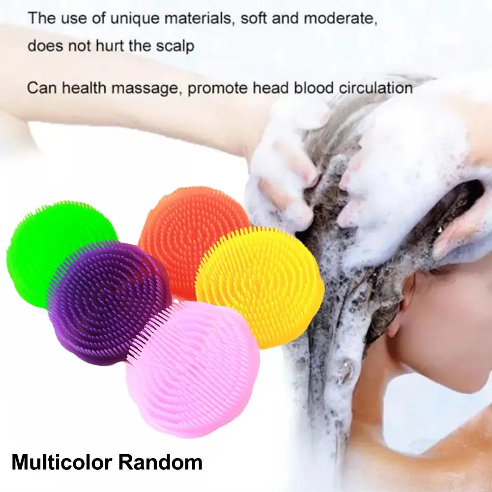 Silicone Hair Washing Comb, Head Massage, Handheld Round Comb, Produtos de banho, Hair Scalp, Shampoo Brush, Bathroom Care, Br Q6L7