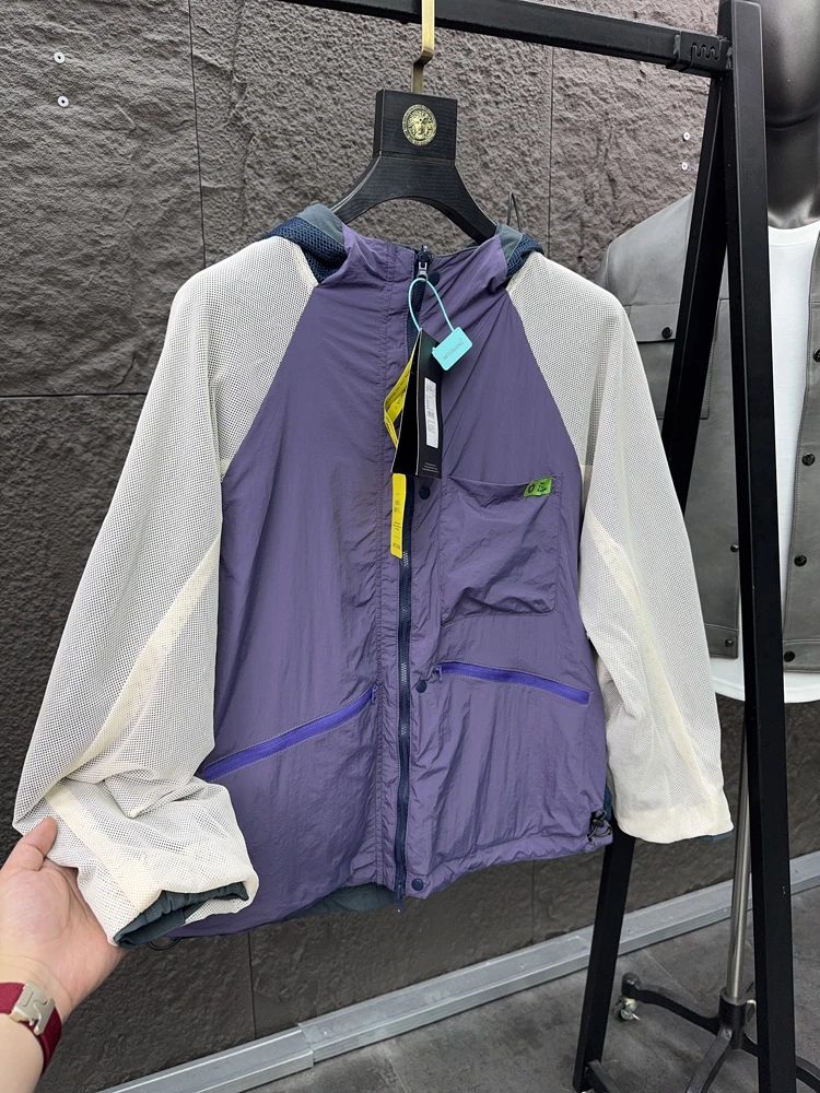 

Мужская повседневная куртка с капюшоном, двусторонняя одежда, дышащая весенняя мода, Urban Sle Long Sve Stand Fit Pampa&