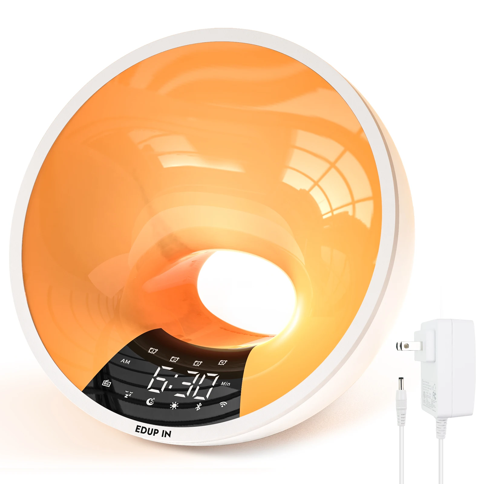 Smart APP Wake Up Clock Light WiFi Graffiti Sunrise Alarm Clock Simulation Dual Alarm Clock FM Radio Dimmable Bluetooth