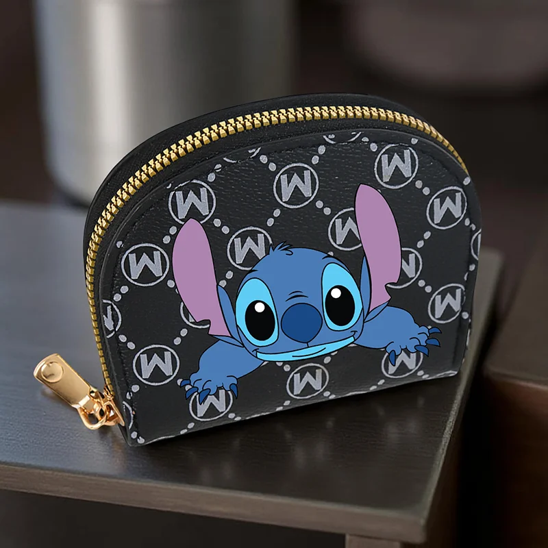 1pc Stitch Cartoon Print Card Holder - Compact Travel Wallet with Multiple Card Slots, Lightweight Design for Daily Use, Travel
