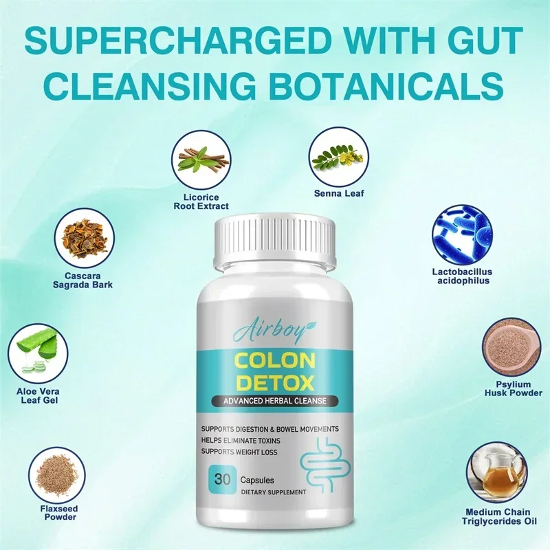 Colon Detox - Powerful Natural Cleanser, Intestinal Cleansing, Digestion, Helps with Constipation & Bloating