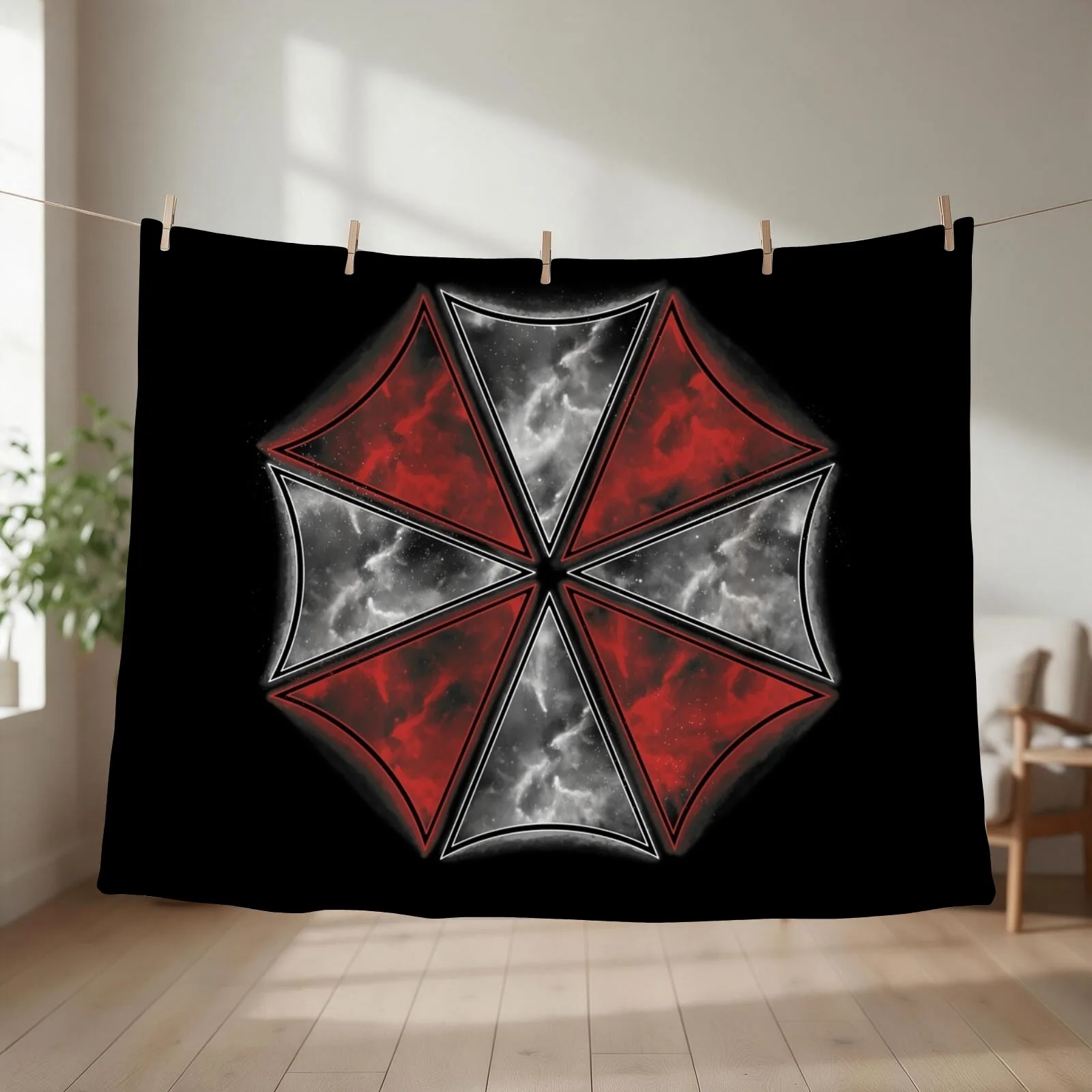 Smoke Umbrella Throw Blanket couch cozy soft plush fuzzy picnic outdoor blanket