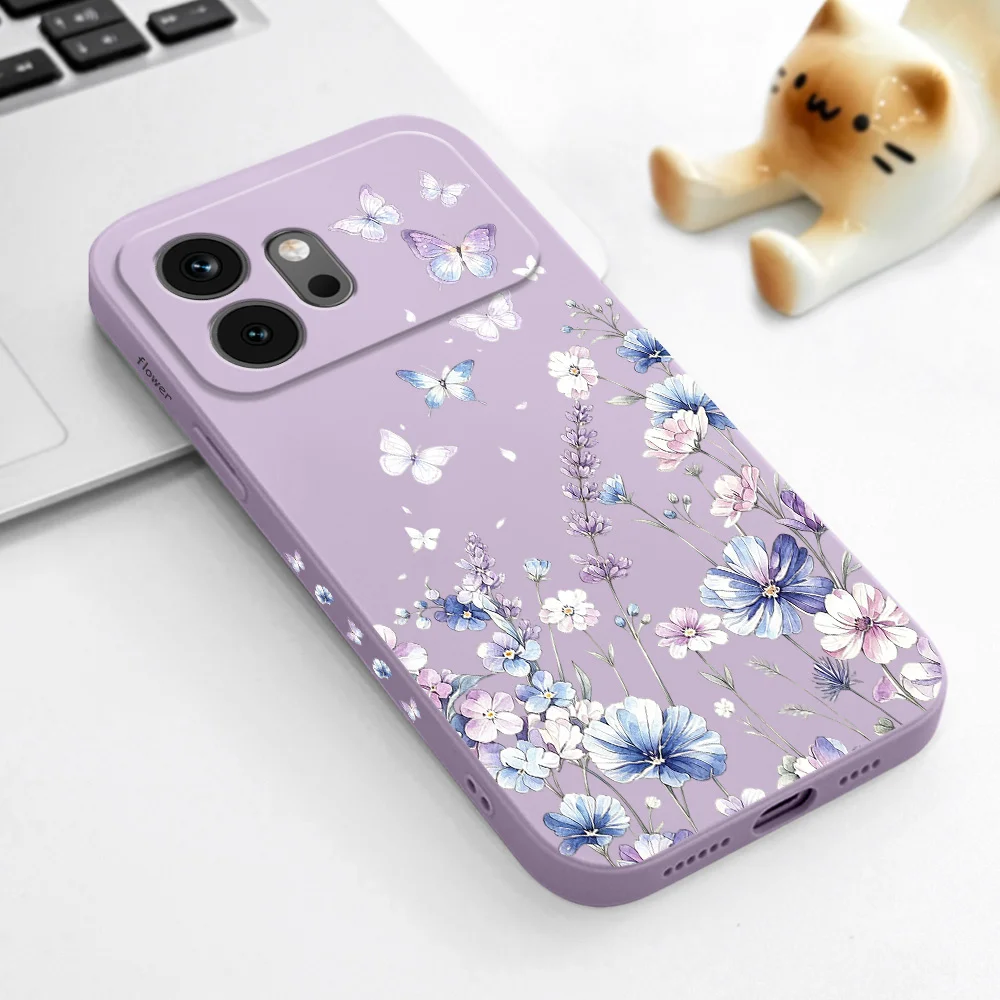 Funda de Teléfono Lily Butterfly para Huawei Honor 600 400 300 200 100 90 Pro Lite Smart Magic 8 7 4, Funda de Silicona Suave