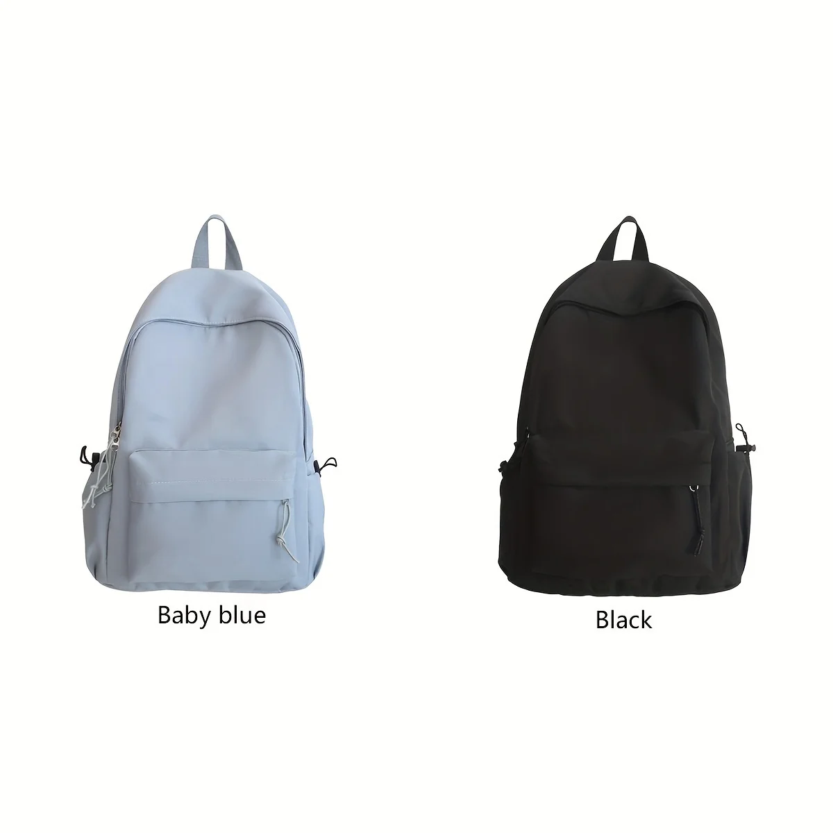 japanese style ins simple forest girl backpack Korean style college junior high school student high school student school bag pure color backpack