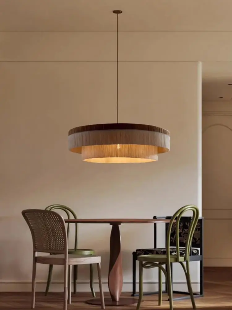 Southeast Asian tassel woven pendant light designer living room bedroom hotel creative pendant light