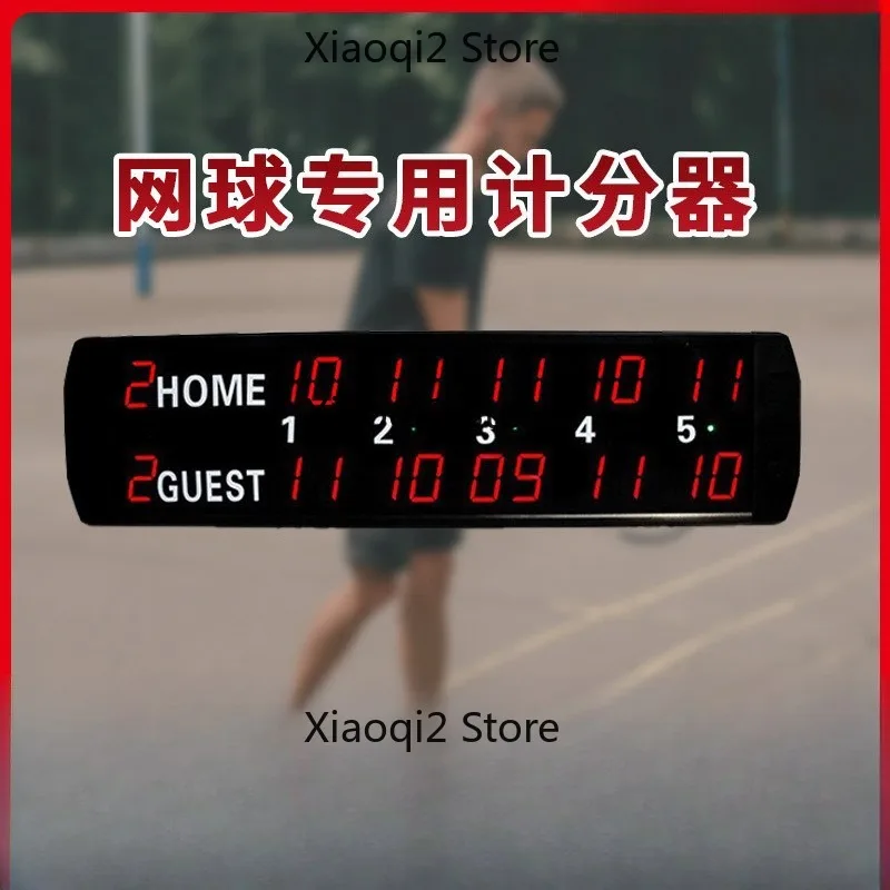 LED Tennis Digital Scoreboard for Sports Matches, 22-Digit Electronic Scoreboard, Home and Away Team Score Display