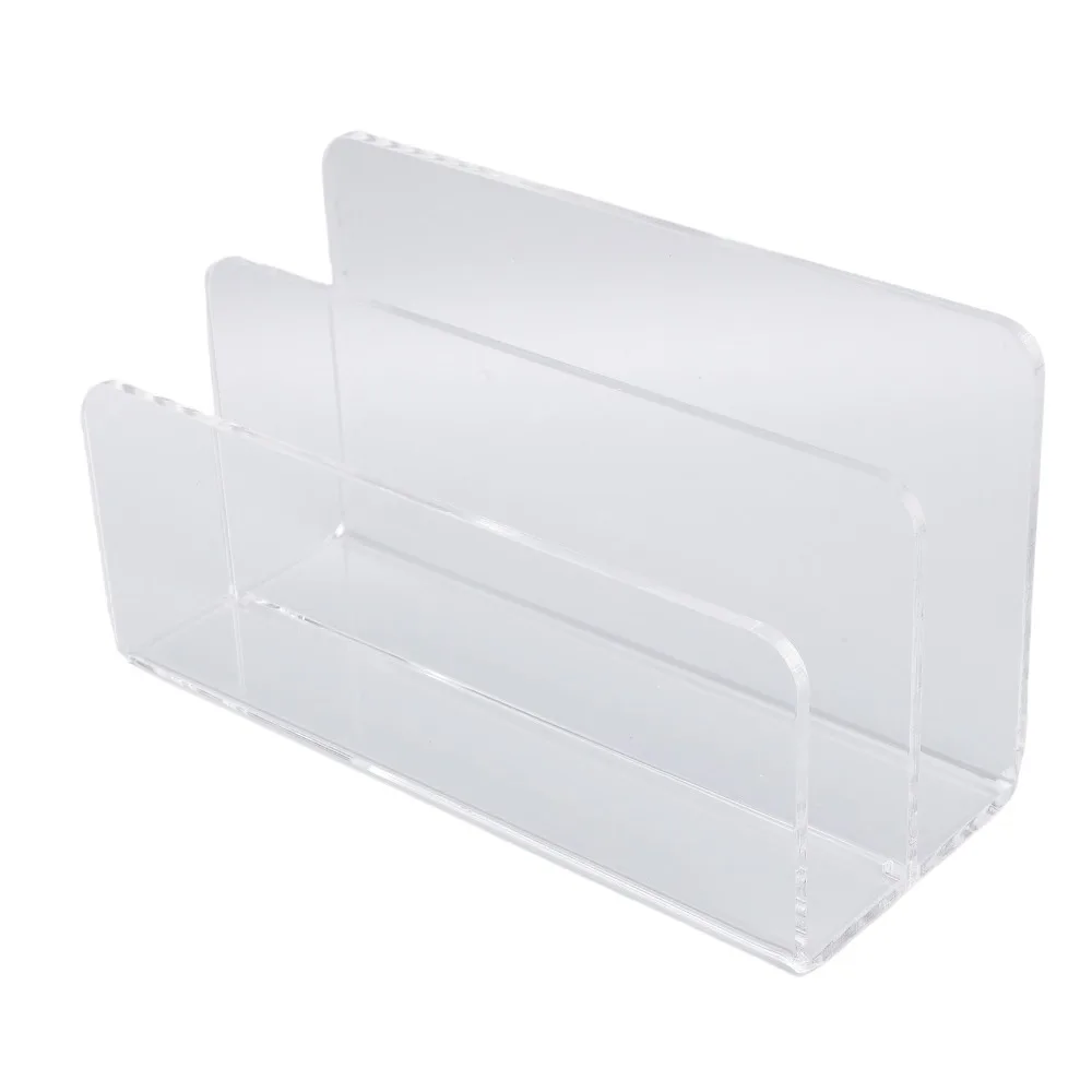 Multipurpose Transparent Mail Sorter Acrylic 17.5x7.5x9.5cm Desktop Letter Holder Mail File Organizer Desk Storage