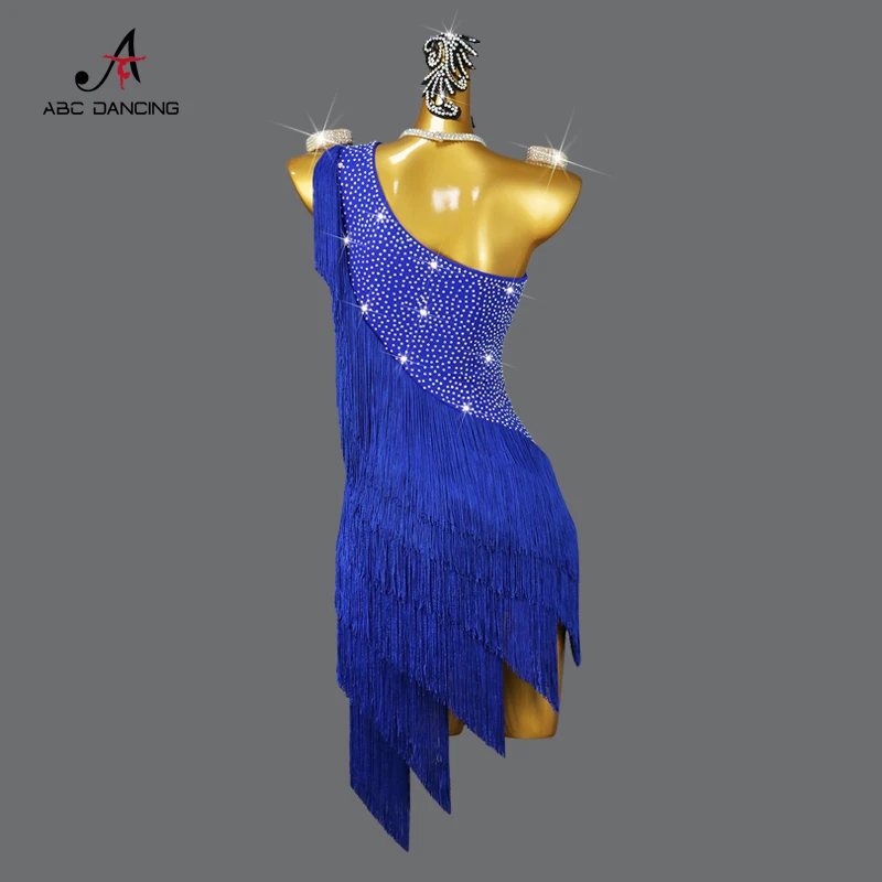 Female New Latin Dance Suit Stage Costume Women Ball Dress Dancewear Skirt Party Girl Outfit Fringe Line Clothes Samba Customize