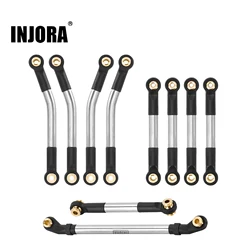 INJORA Stainless Steel High Clearance Chassis Links Steering Links Set for 1/24 RC Crawler FMS FCX24 Upgrade (FCX24-15 FCX24-16)