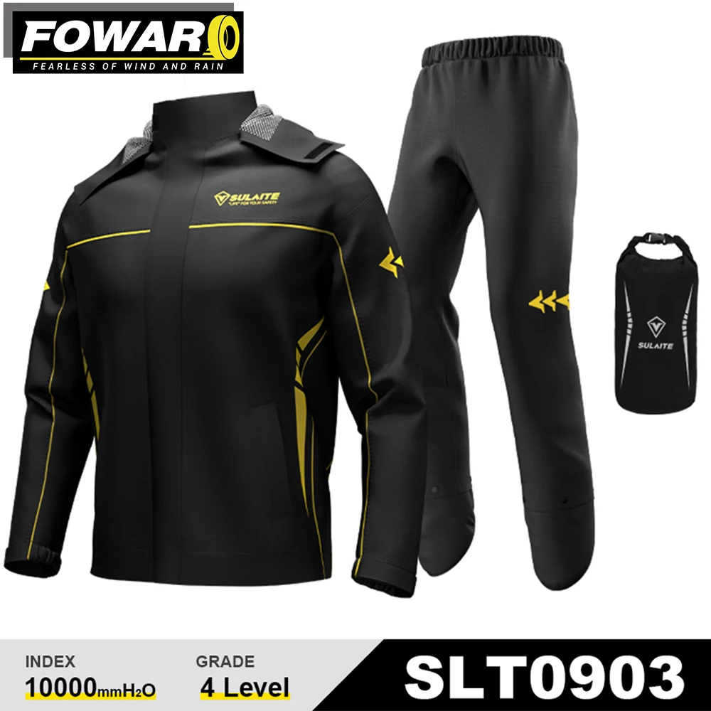 Impermeável reflexivo para homens e mulheres, impermeável Rain Coat, roupas de ciclismo Motocross, jaqueta Motorbiker, ao ar livre, M-3XL