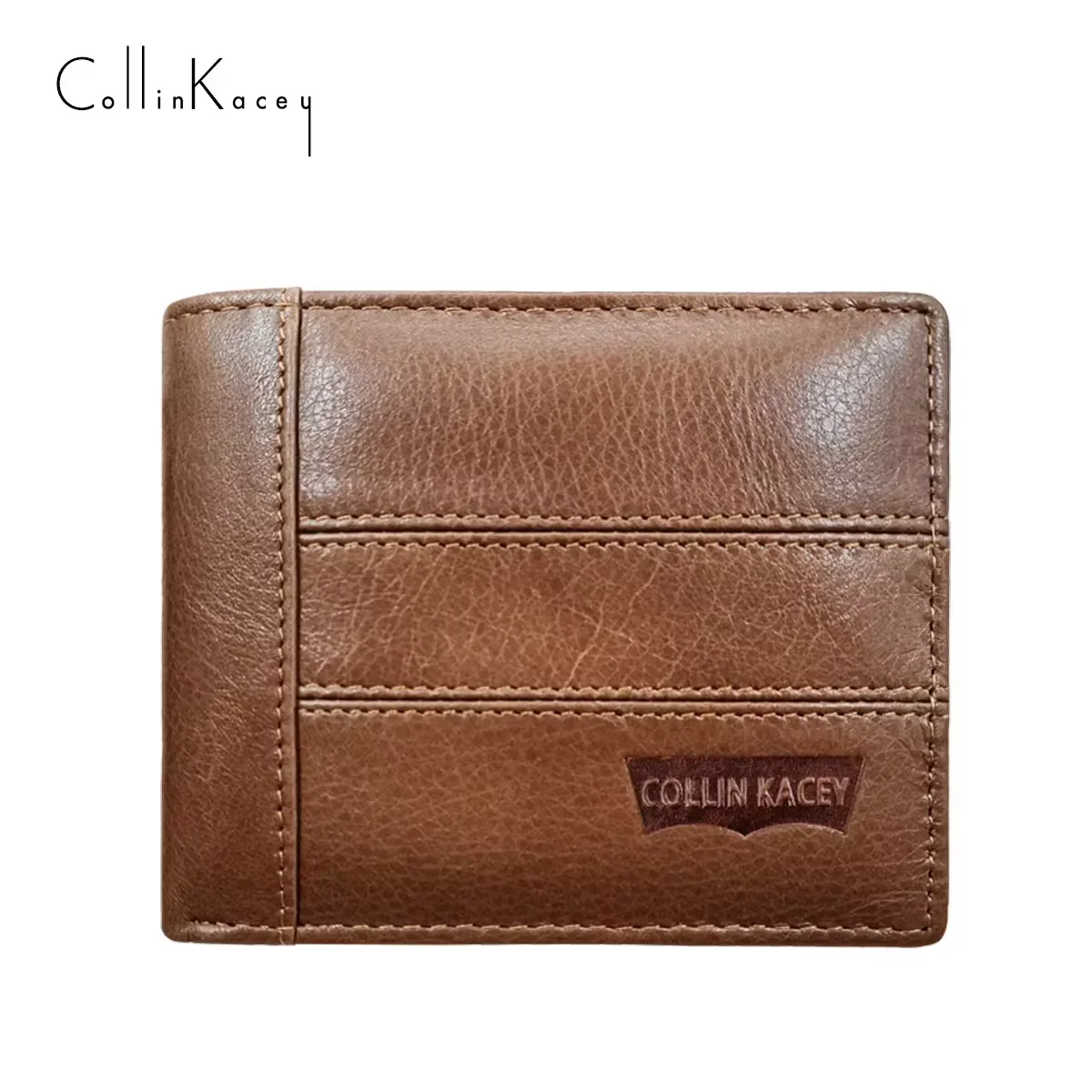 Genuine Leather Men Wallet Short Busniess Small Trifold Wallet Card Holder Stitching Male Purse Money Bag Portomonee Carteria